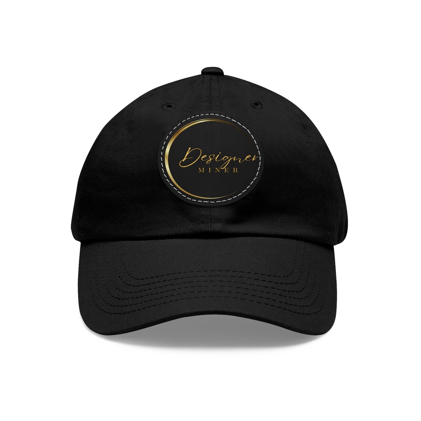 Designer Miner design Hat with Leather Patch