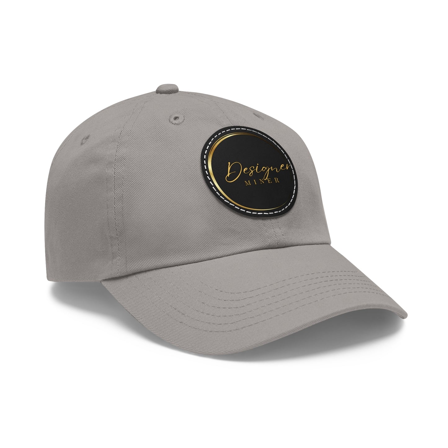 Designer Miner design Hat with Leather Patch