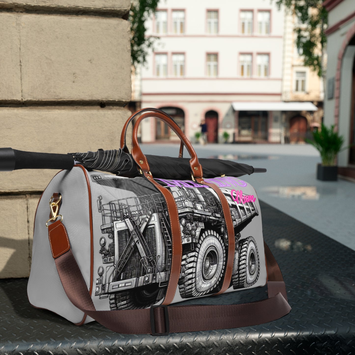 Mining Mum Dump Truck Waterproof Travel Bag