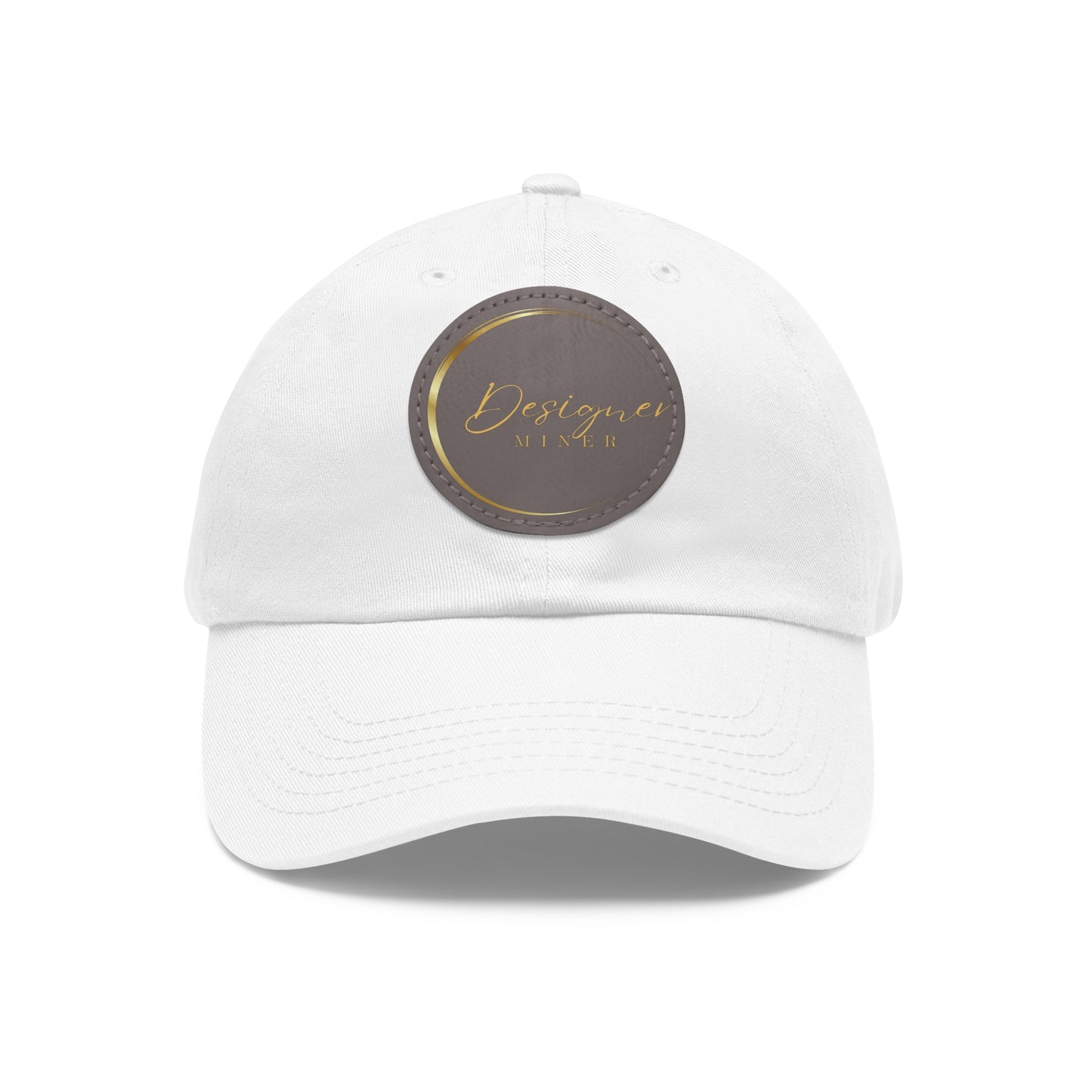Designer Miner design Hat with Leather Patch