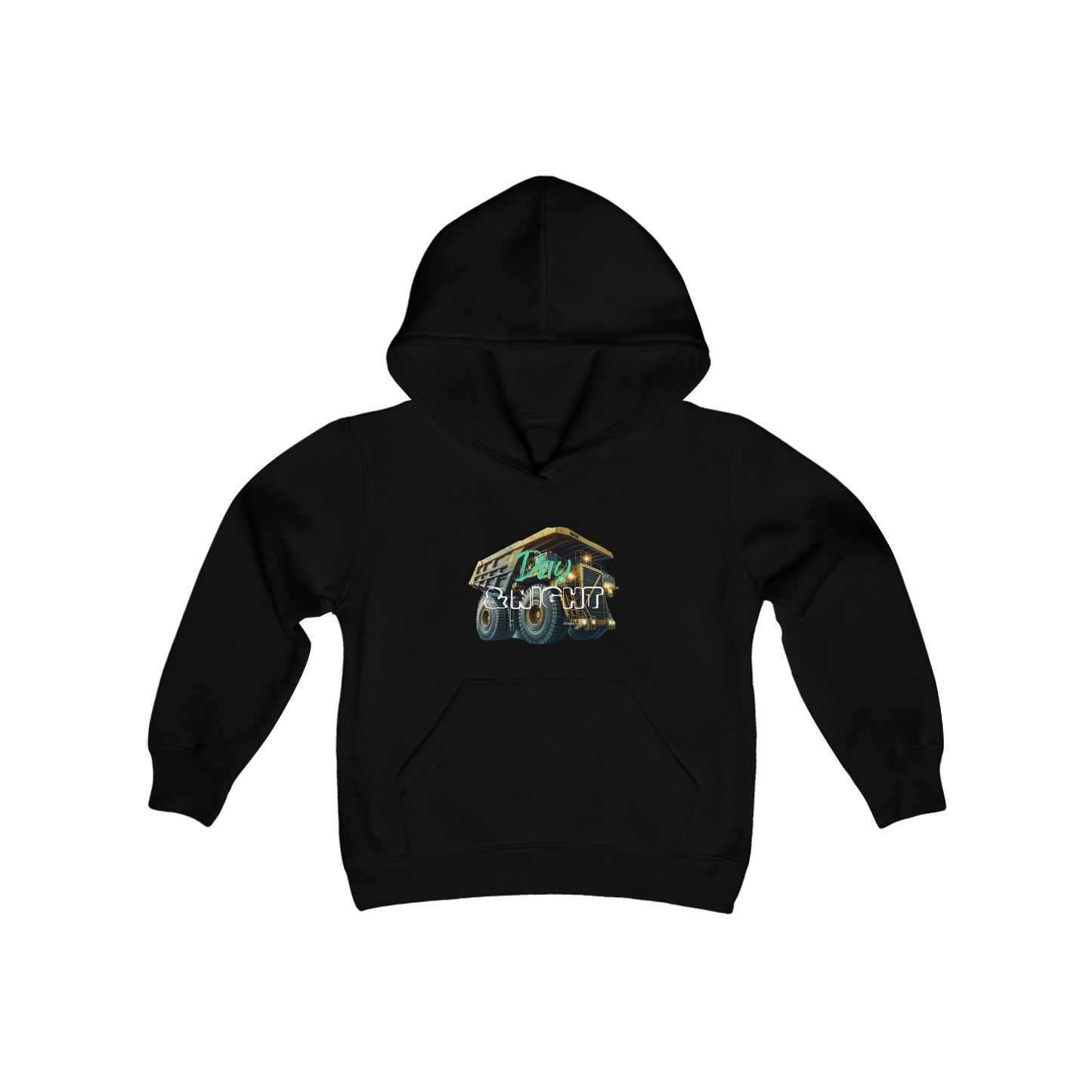 Day & Night Dump Truck Kids Youth Hoodie