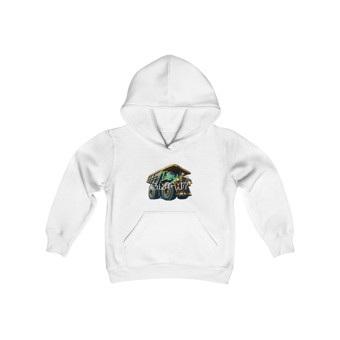 Day & Night Dump Truck Kids Youth Hoodie