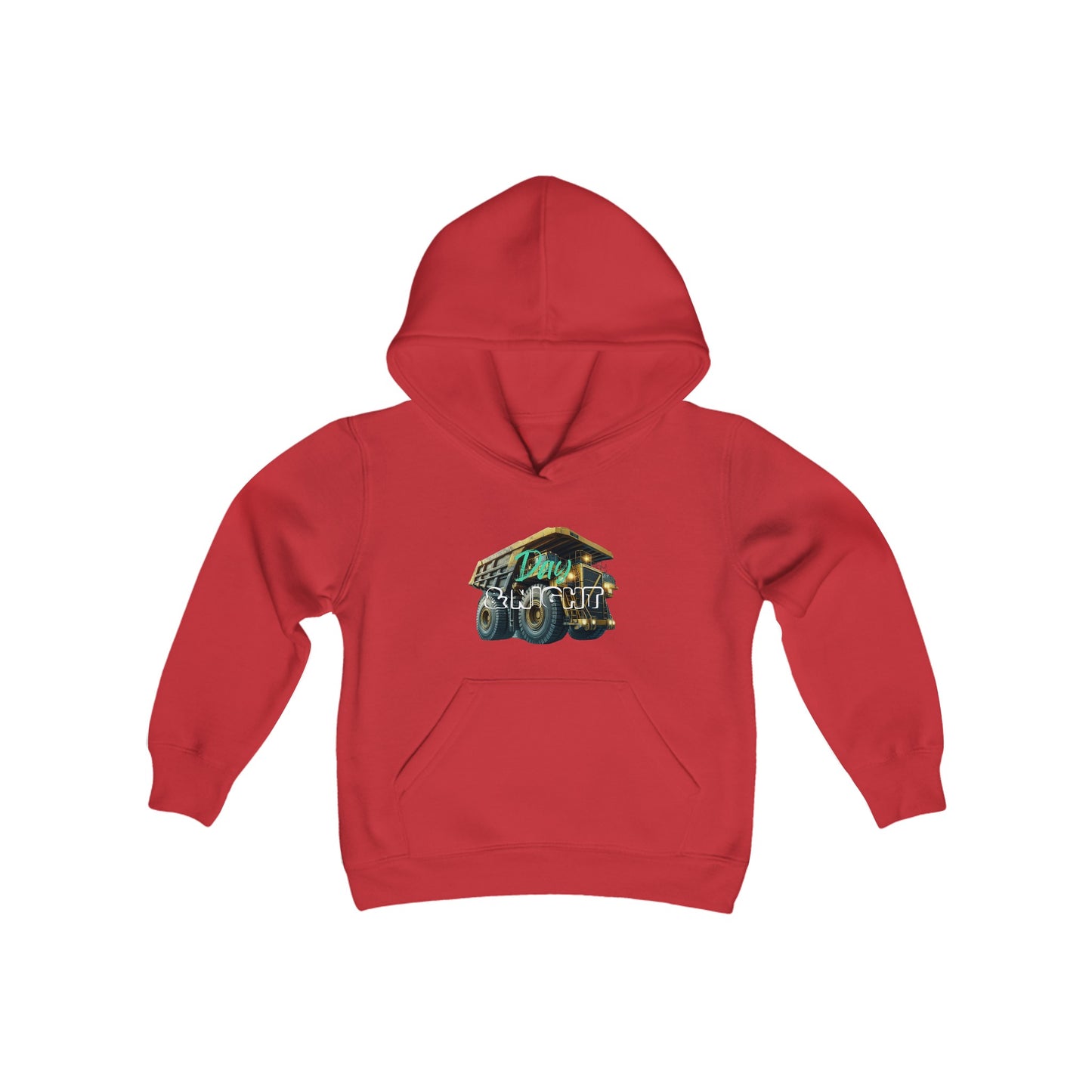 Day & Night Dump Truck Kids Youth Hoodie