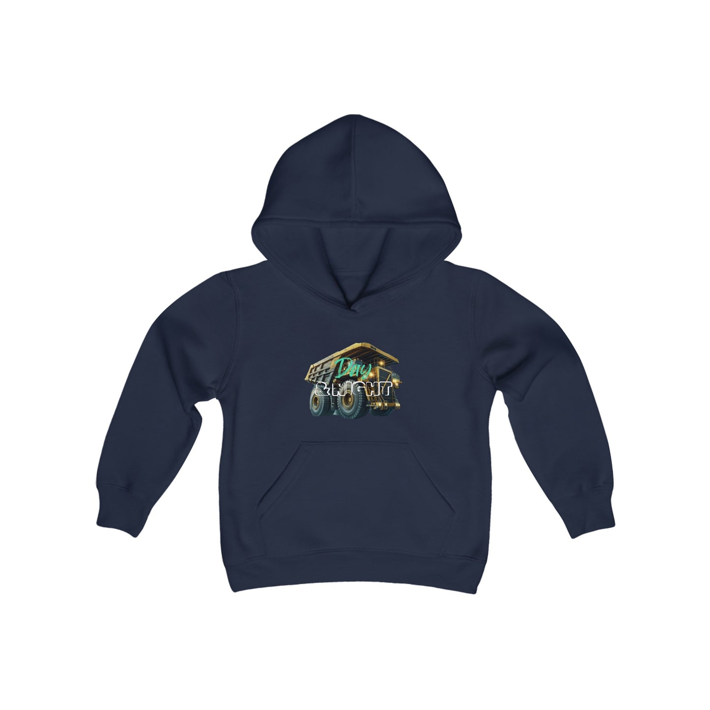 Day & Night Dump Truck Kids Youth Hoodie