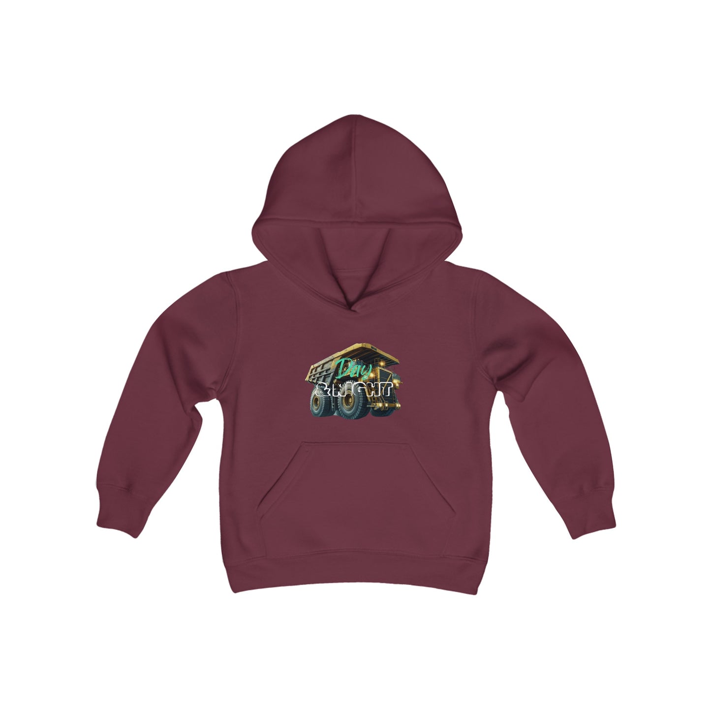 Day & Night Dump Truck Kids Youth Hoodie