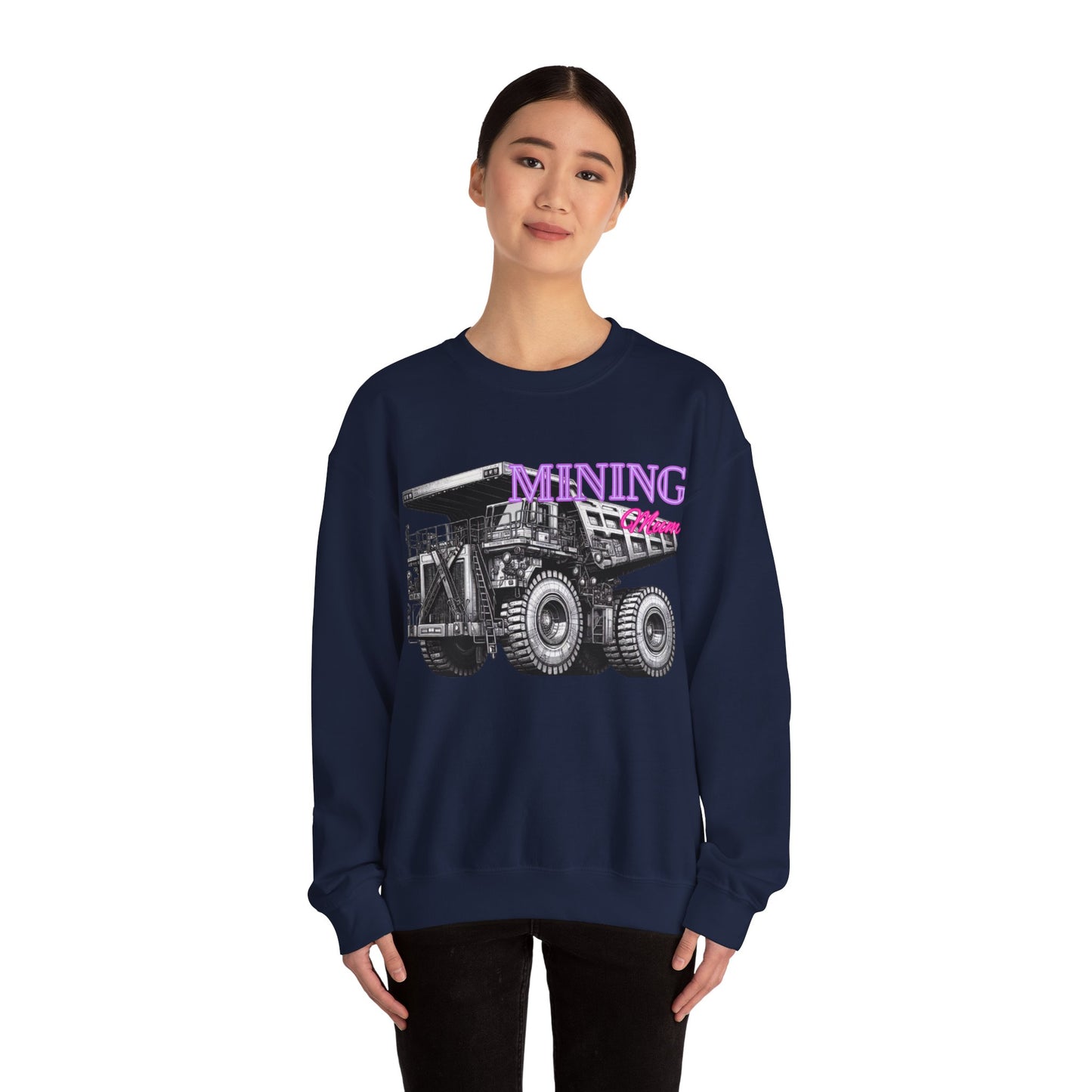Mining Mum Dup Truck Desing Crewneck Sweatshirt