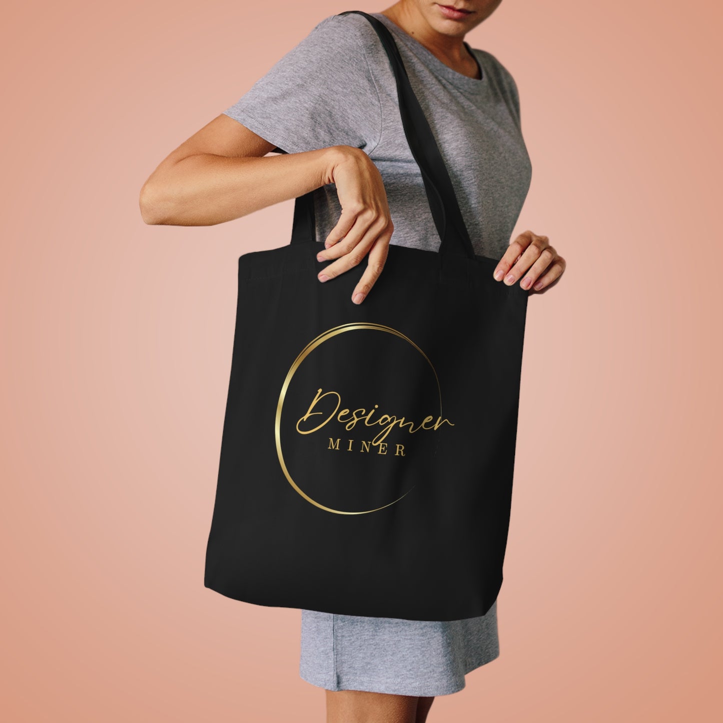 Designer Miner Cotton Tote Bag