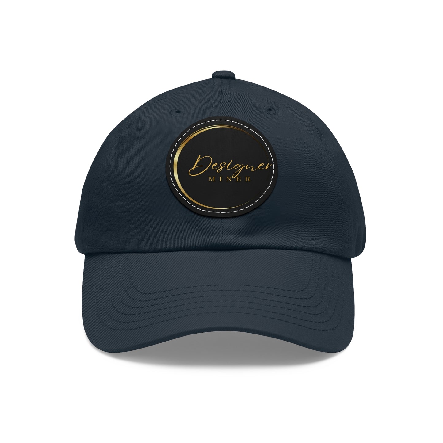 Designer Miner design Hat with Leather Patch