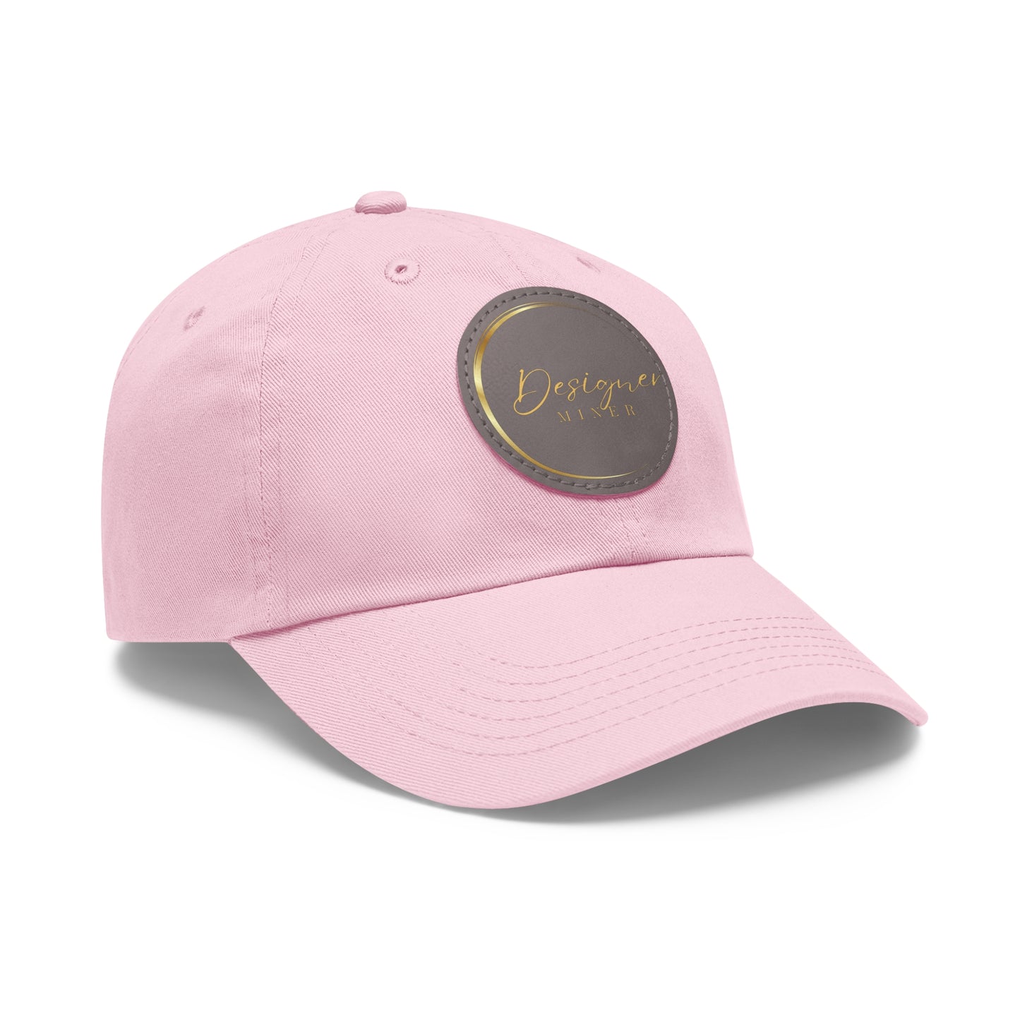 Designer Miner design Hat with Leather Patch