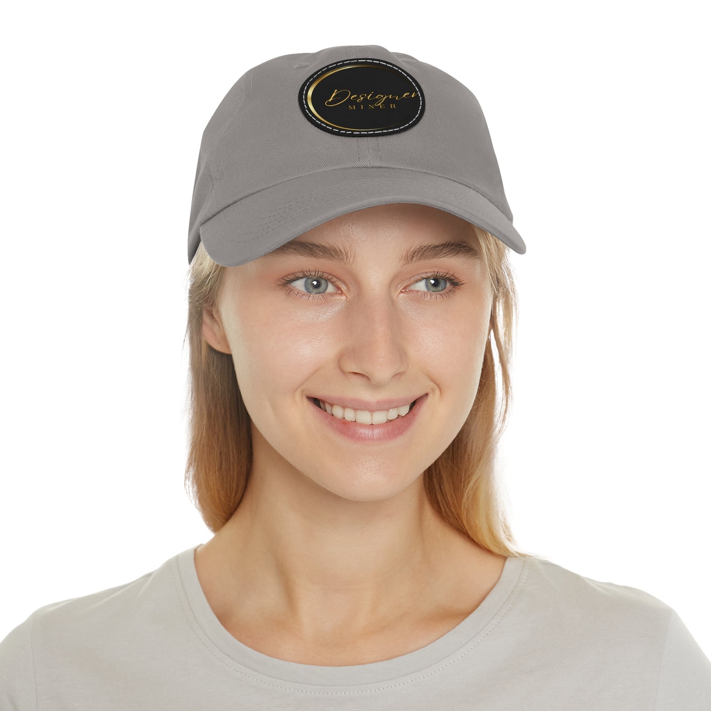Designer Miner design Hat with Leather Patch