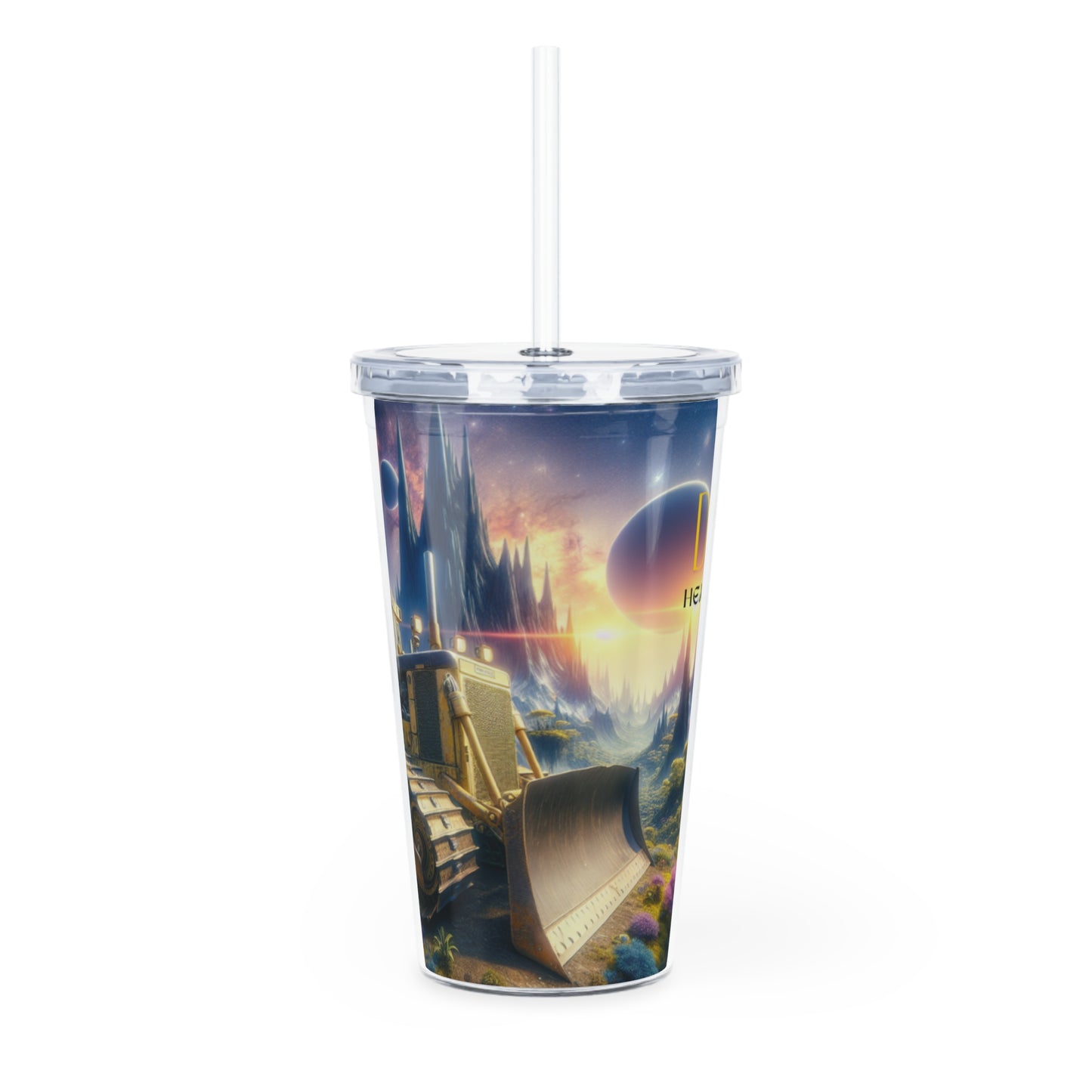D11 Heaven Dozer Plastic Tumbler with Straw