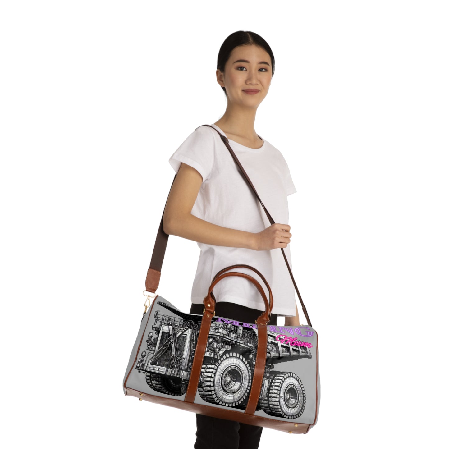 Mining Mum Dump Truck Waterproof Travel Bag