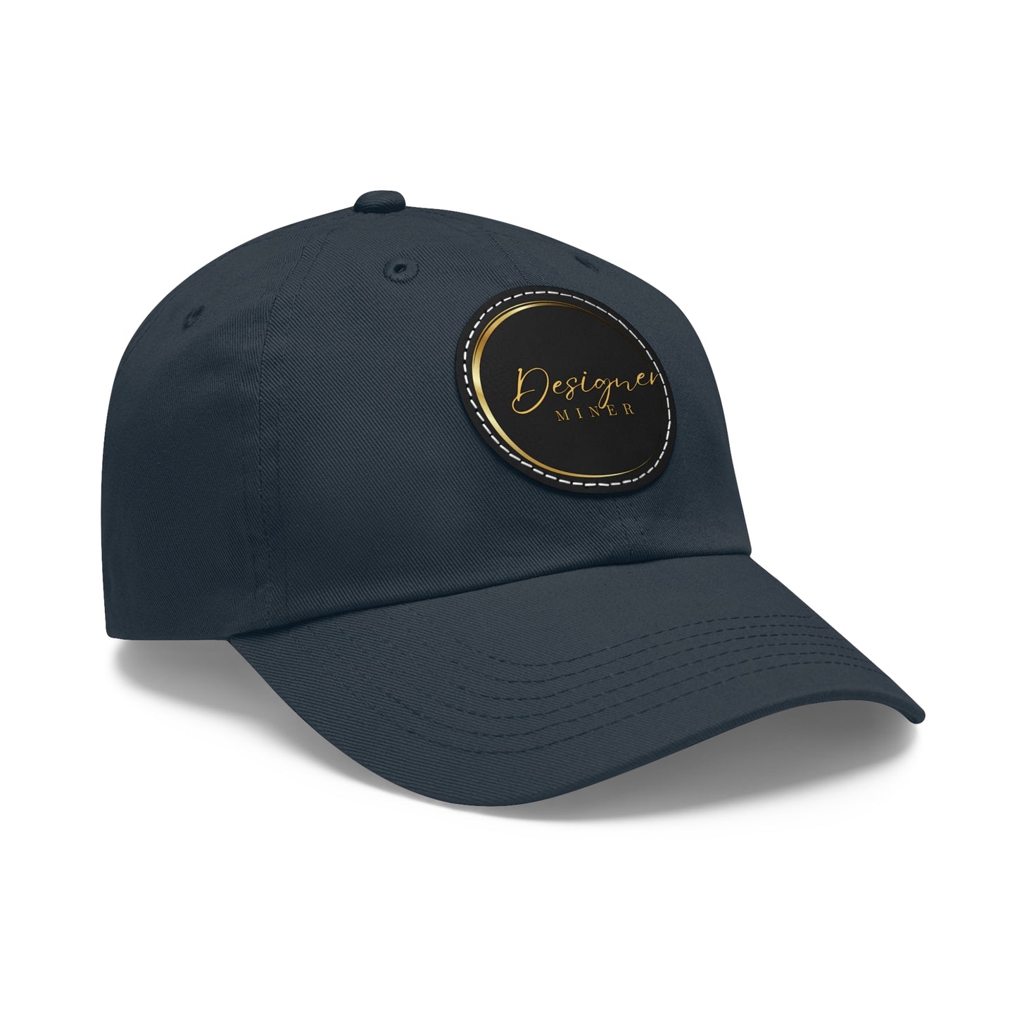 Designer Miner design Hat with Leather Patch