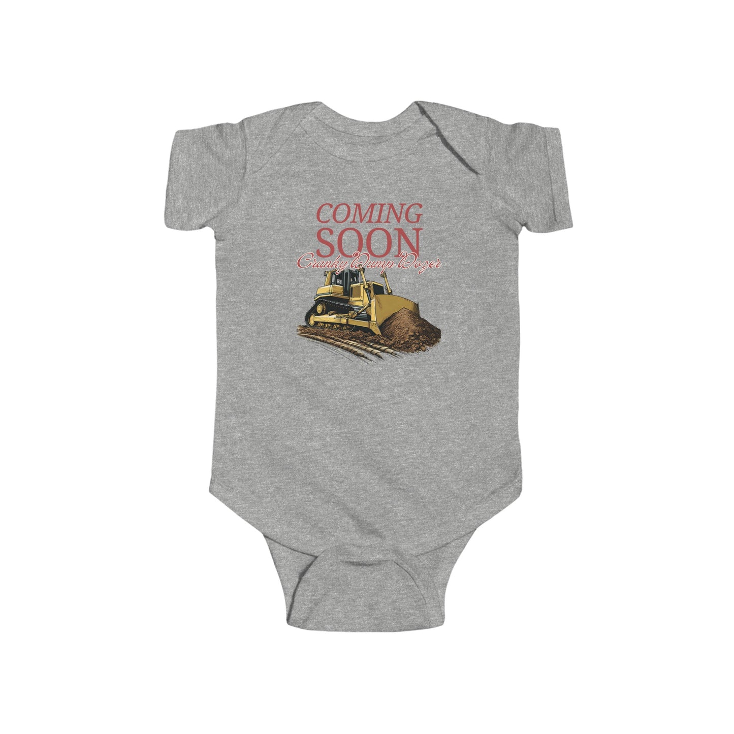 Coming Soon Cranky Dump Dozer Baby Onesie Romper
