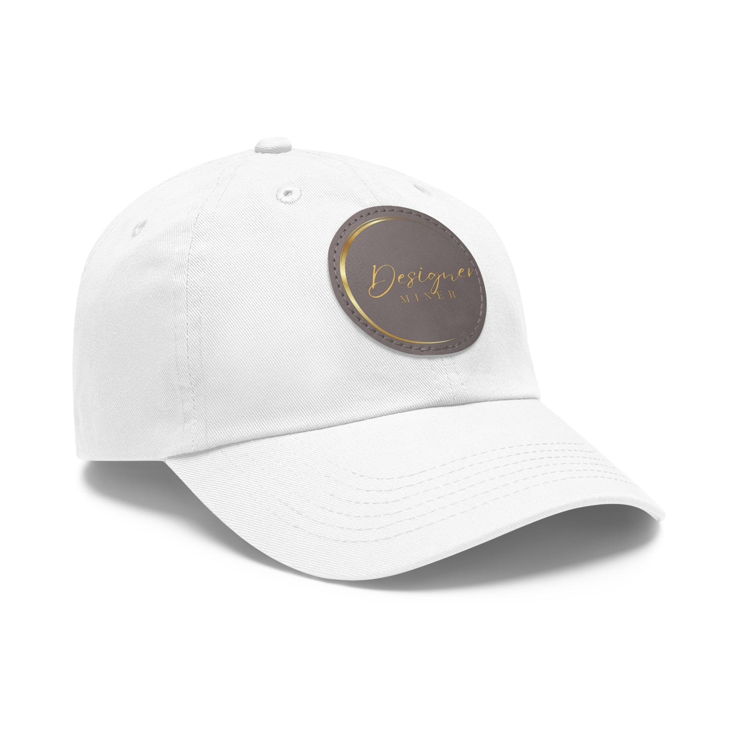 Designer Miner design Hat with Leather Patch