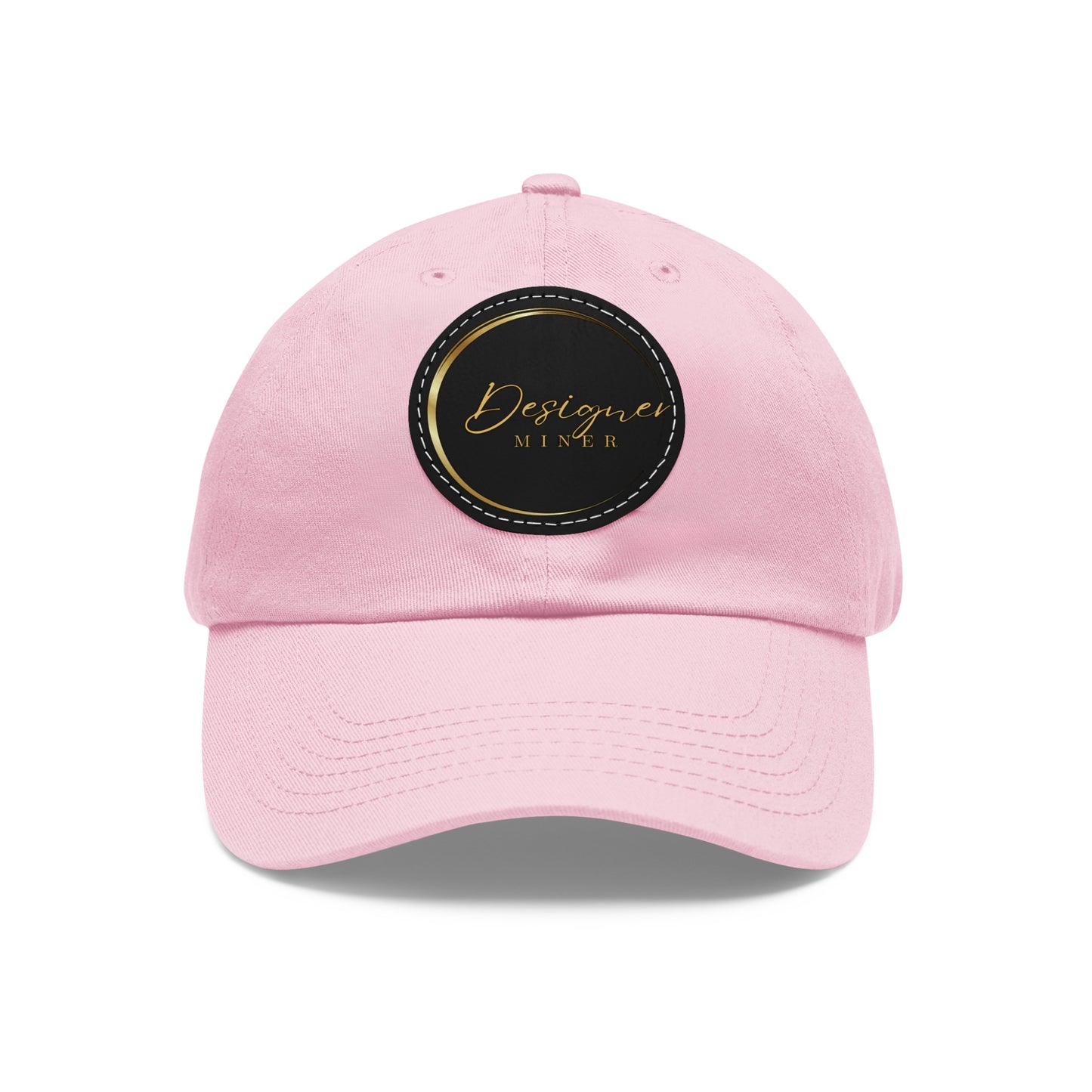 Designer Miner design Hat with Leather Patch