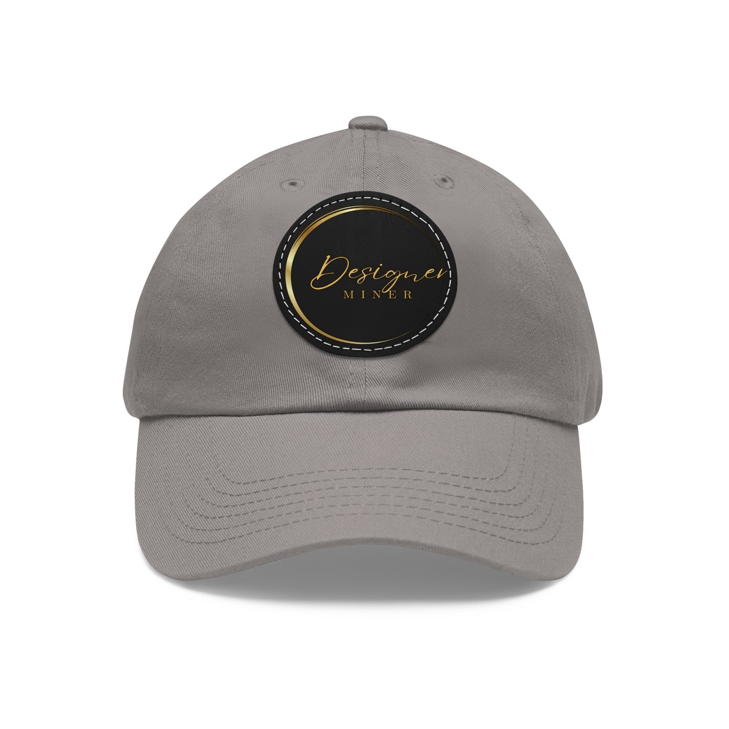 Designer Miner design Hat with Leather Patch