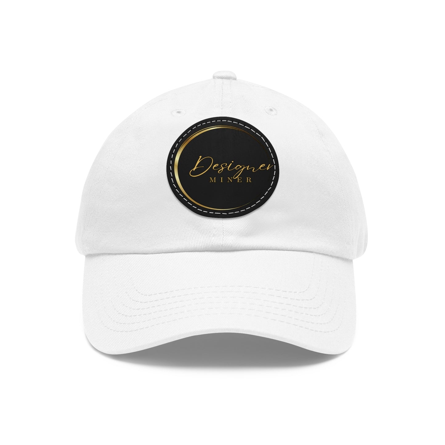 Designer Miner design Hat with Leather Patch