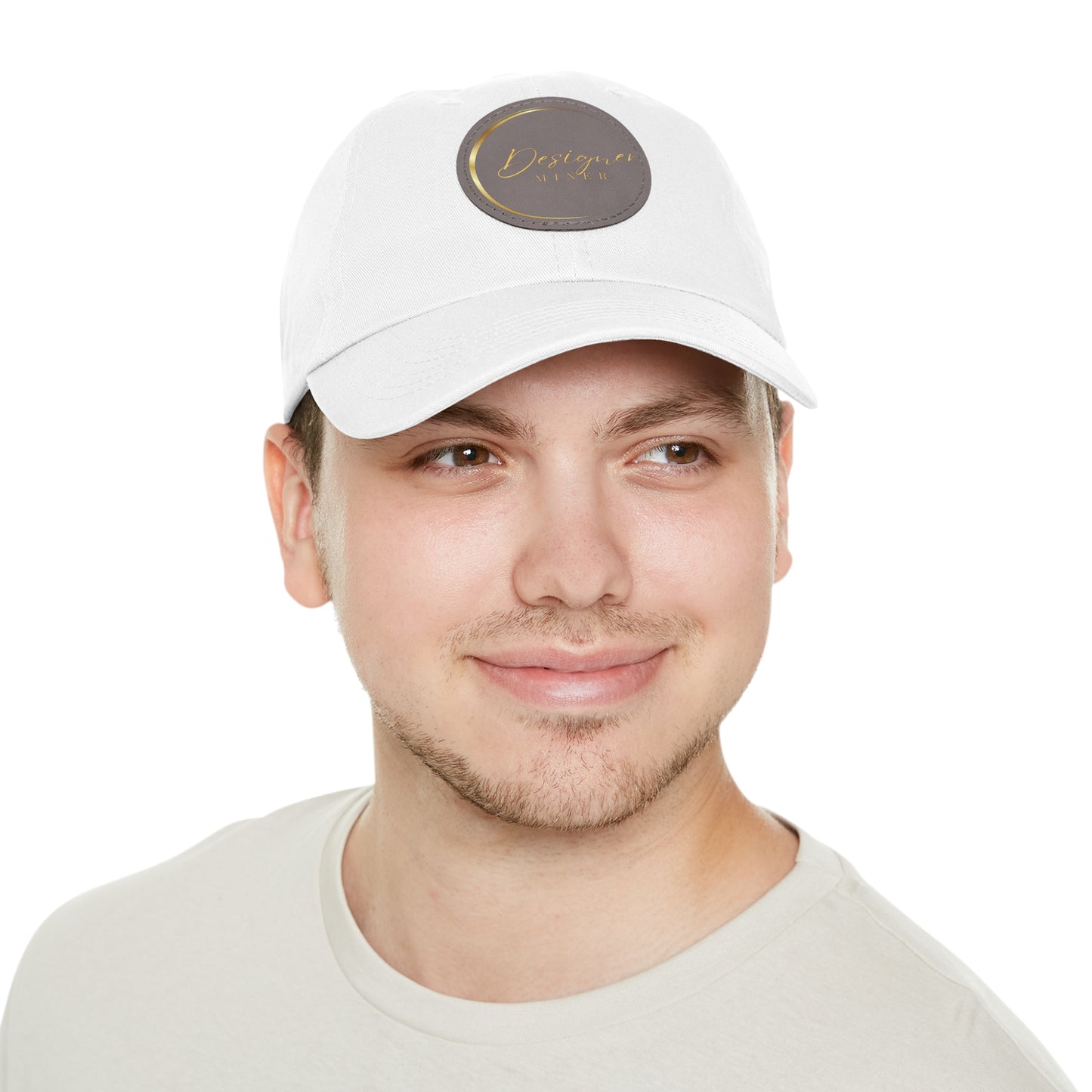 Designer Miner design Hat with Leather Patch