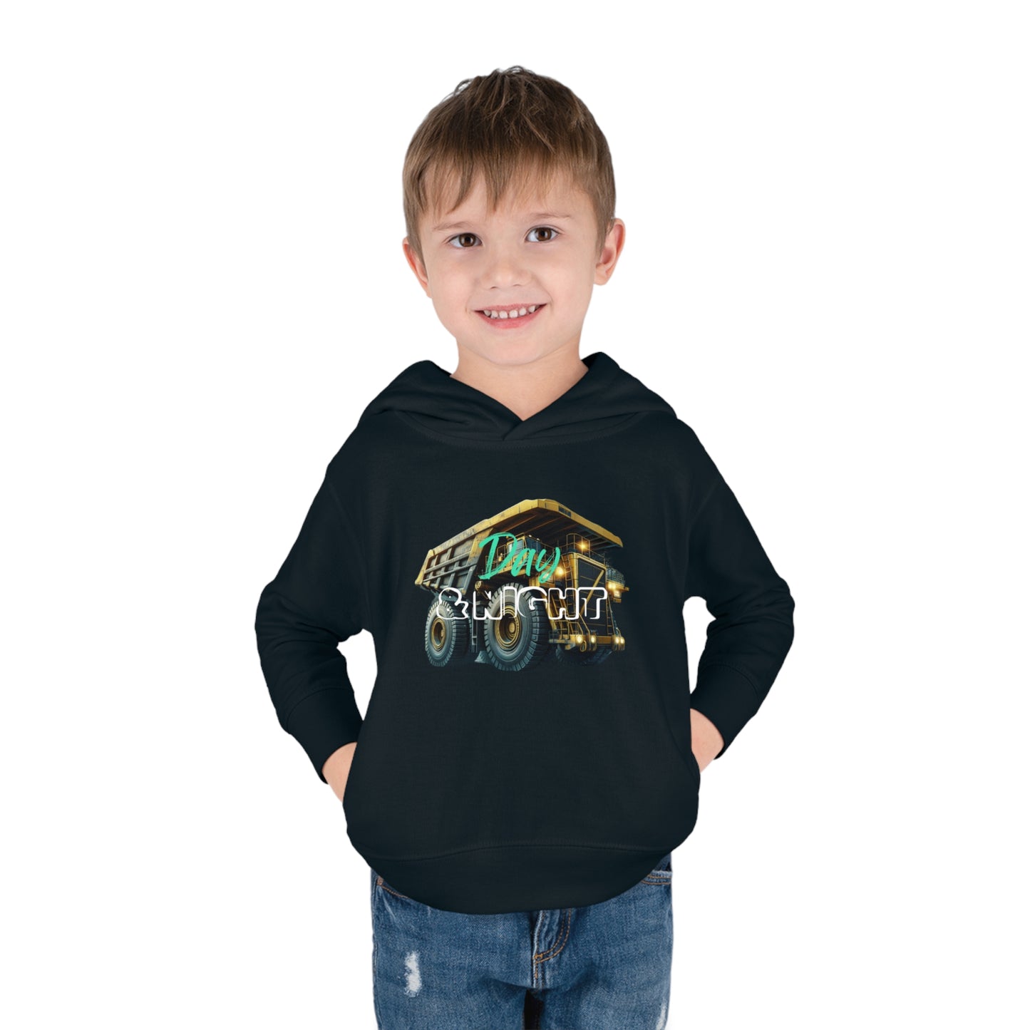 Day & Night Dump Truck Toddler Hoodie