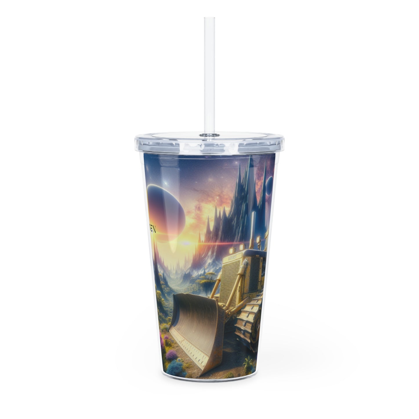 D11 Heaven Dozer Plastic Tumbler with Straw
