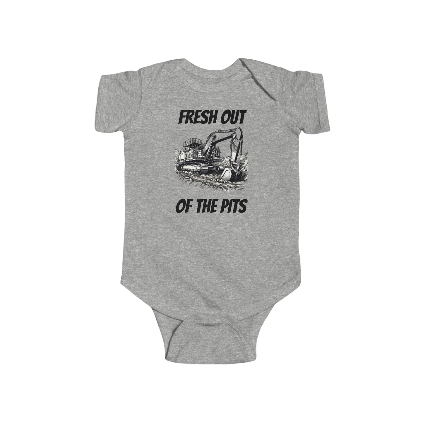 Infant Excavator Fine Jersey Bodysuit Jumpsuit
