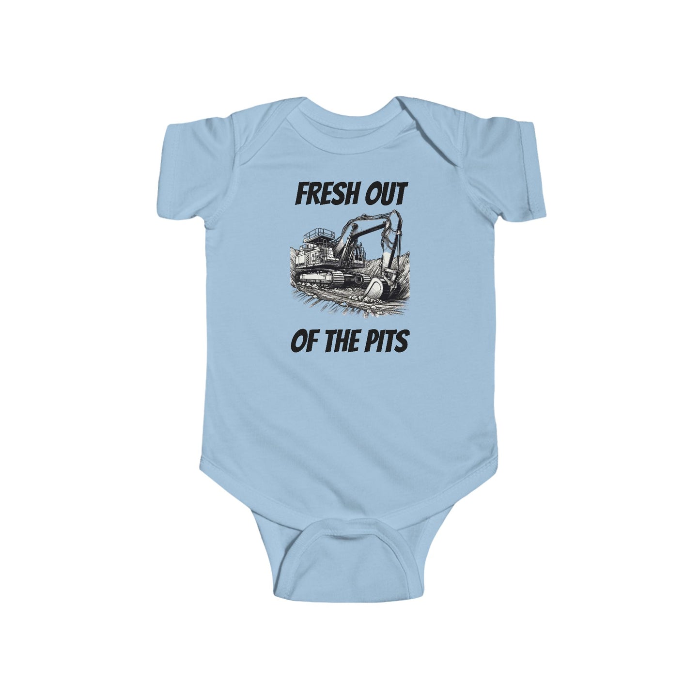 Infant Excavator Fine Jersey Bodysuit Jumpsuit