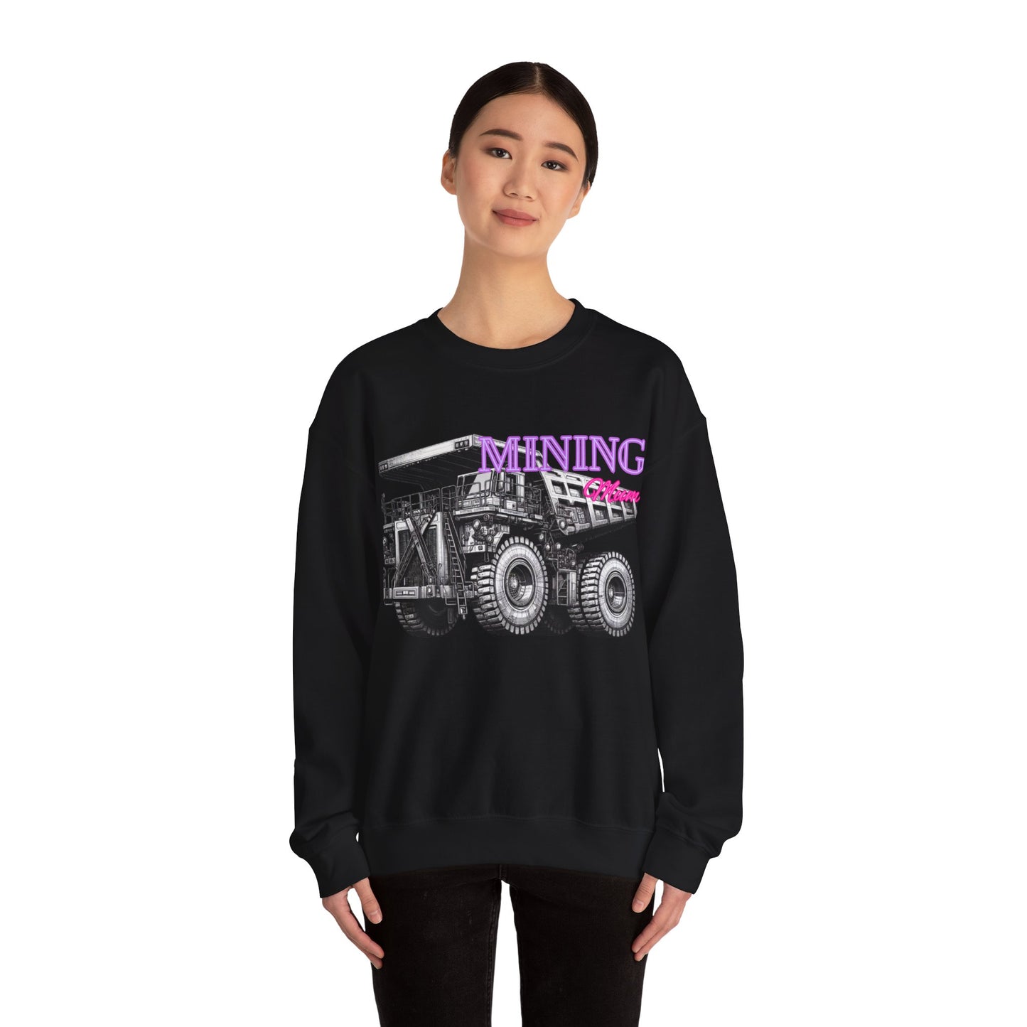 Mining Mum Dup Truck Desing Crewneck Sweatshirt