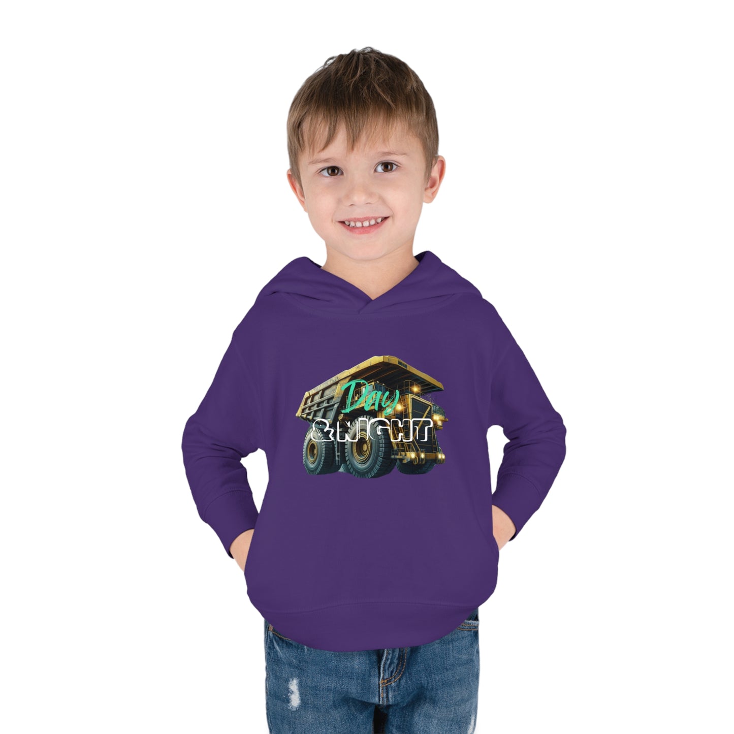 Day & Night Dump Truck Toddler Hoodie