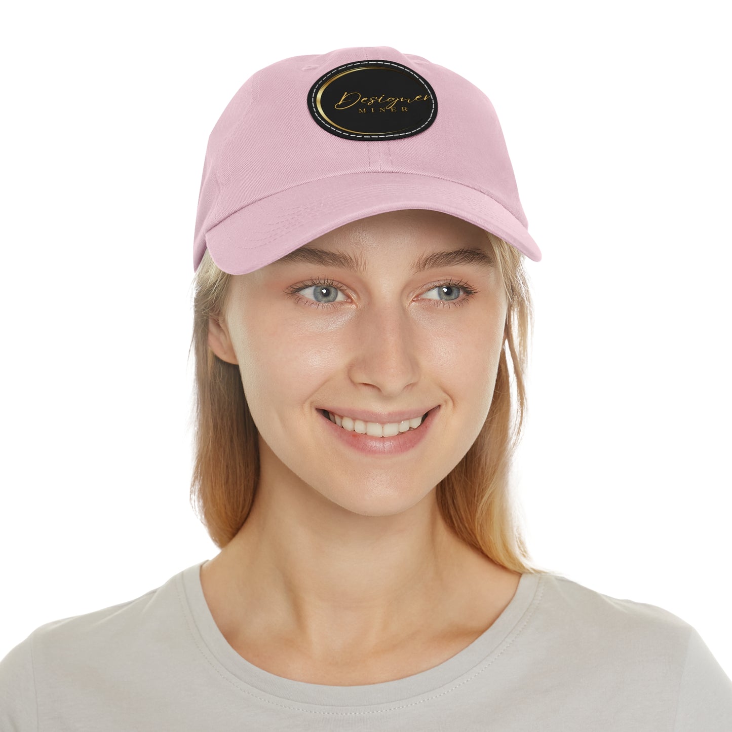 Designer Miner design Hat with Leather Patch