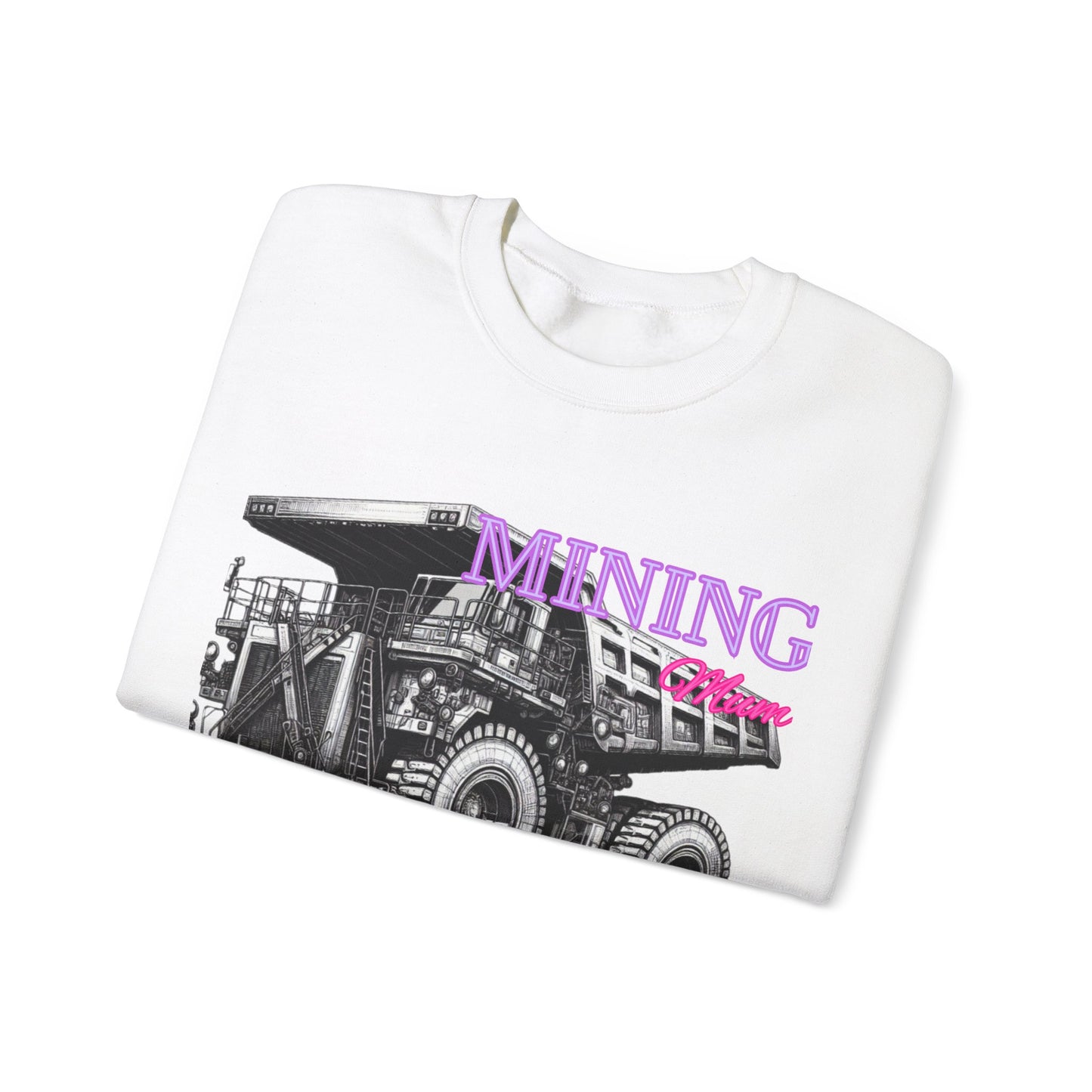 Mining Mum Dup Truck Desing Crewneck Sweatshirt