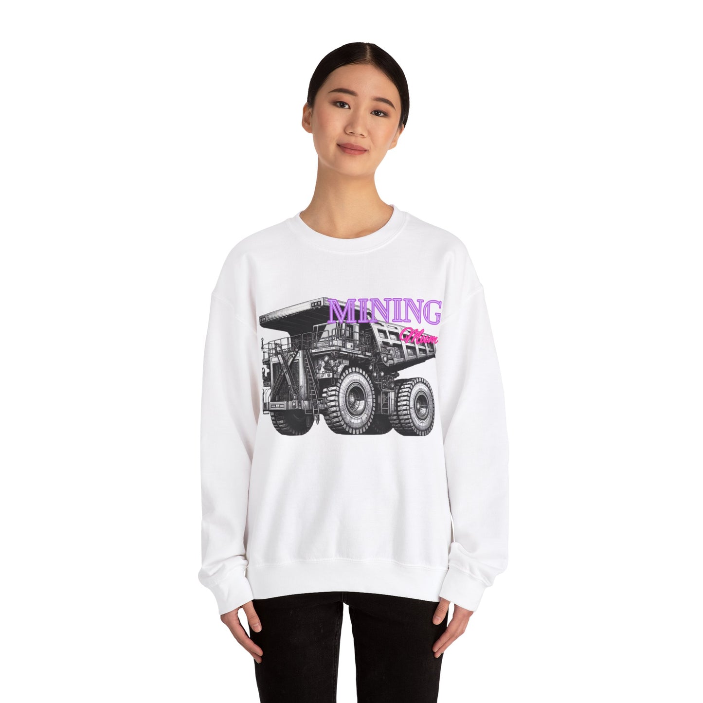 Mining Mum Dup Truck Desing Crewneck Sweatshirt