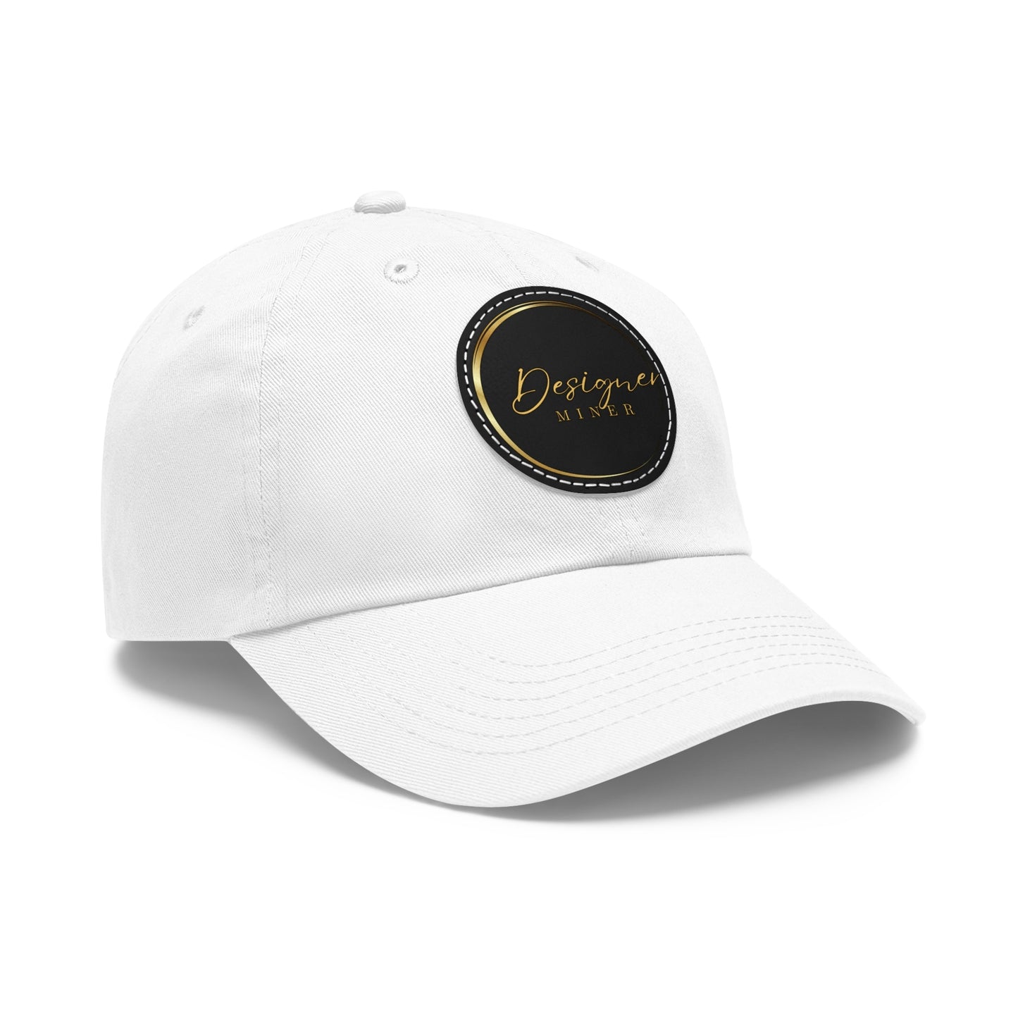 Designer Miner design Hat with Leather Patch