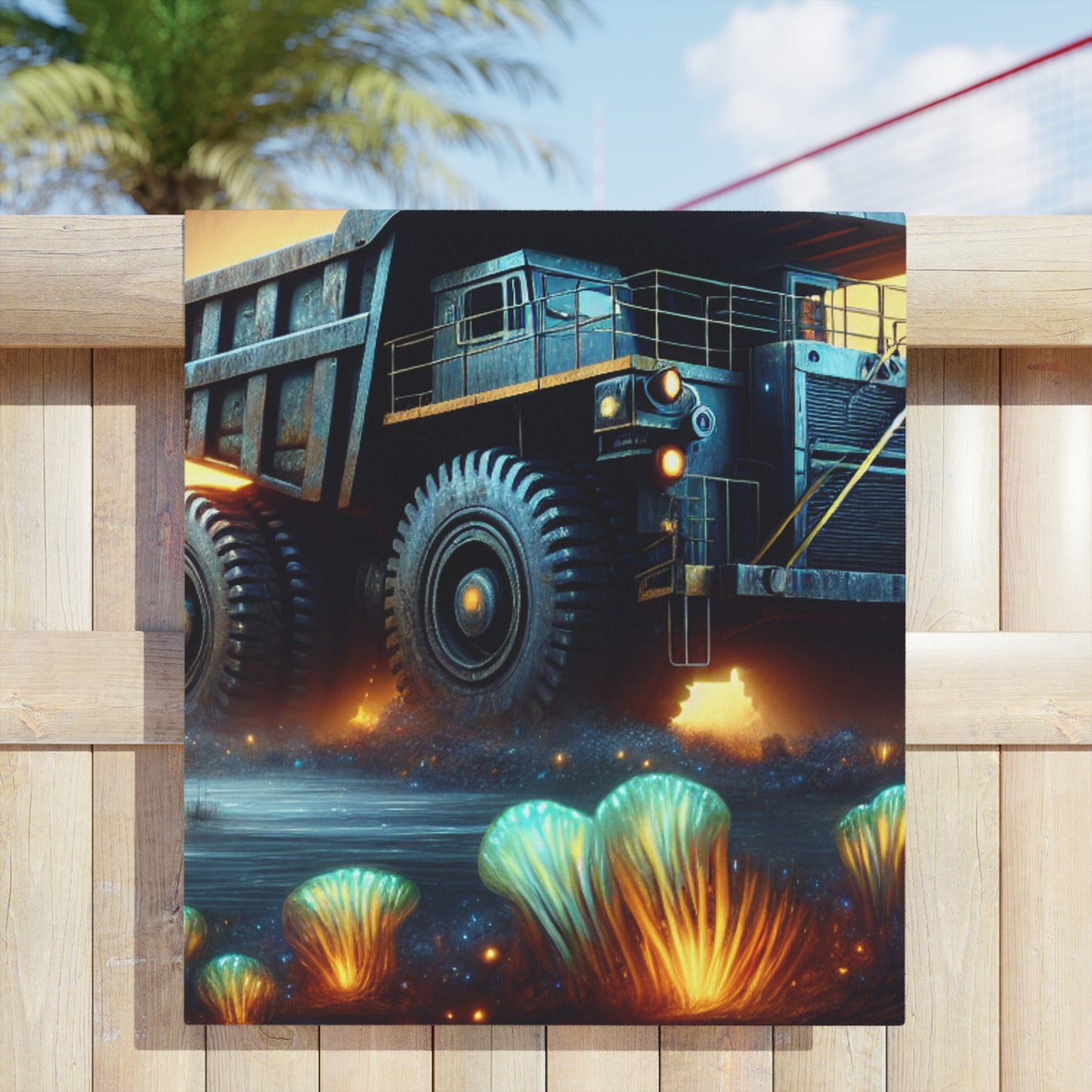 Dump Truck Fantasy Beach Towel