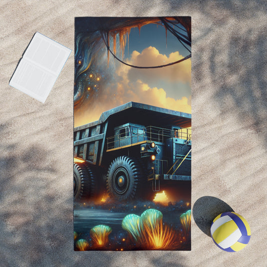 Dump Truck Fantasy Beach Towel