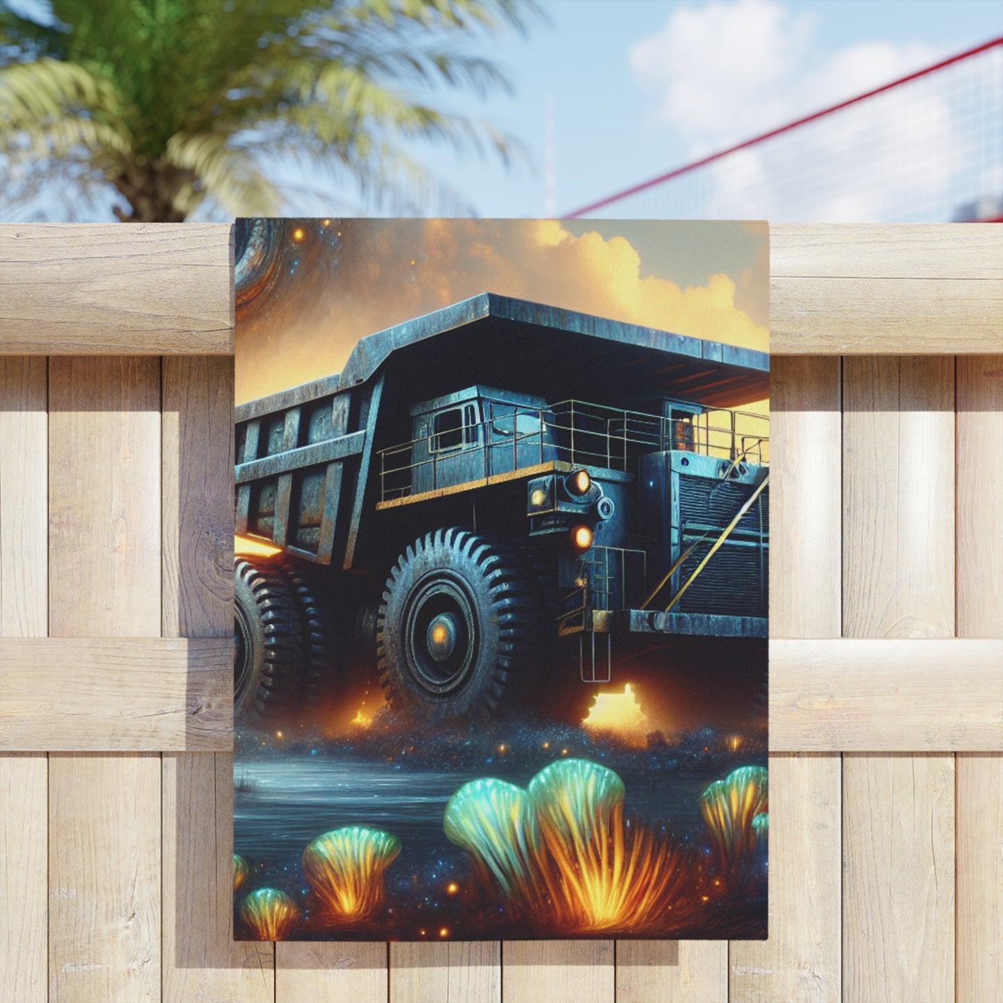 Dump Truck Fantasy Beach Towel