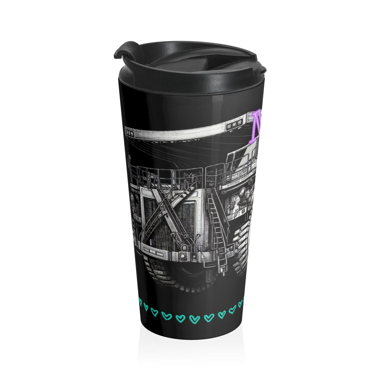 Mining Mum Dump Truck Stainless Steel Travel Mug