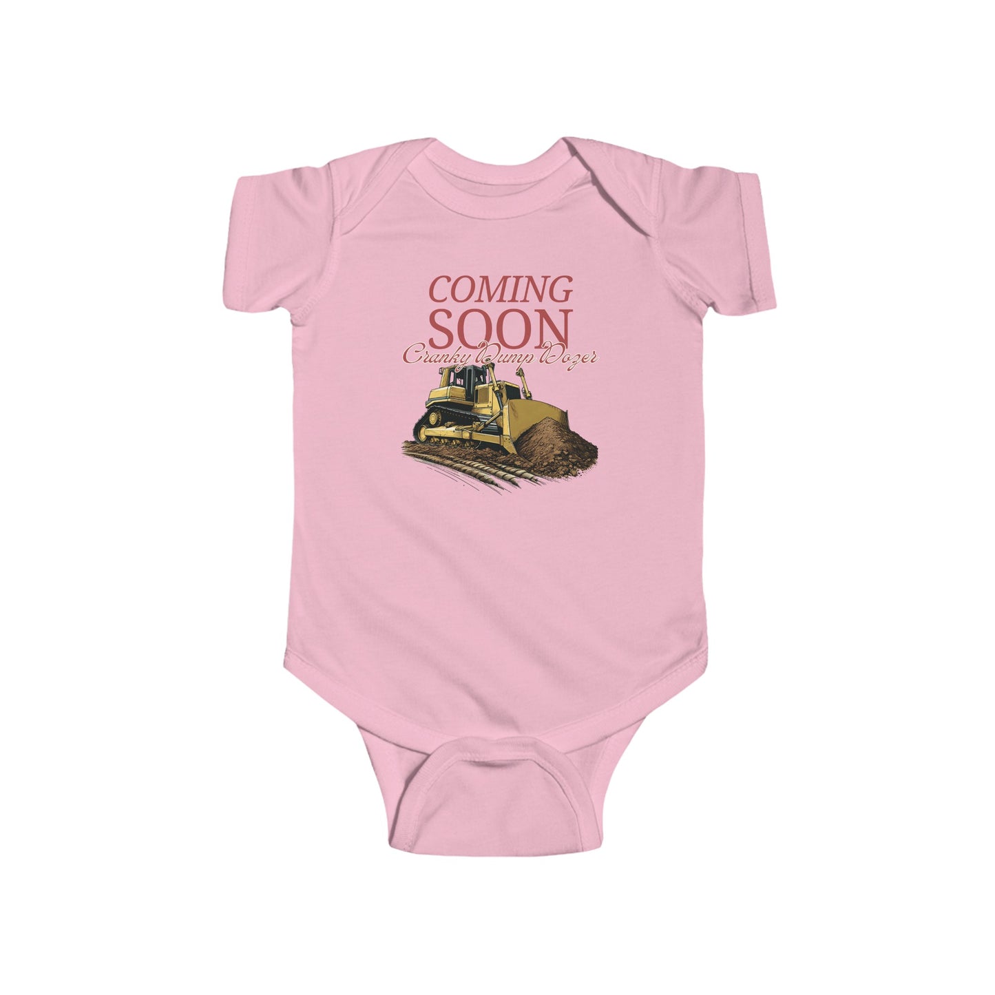 Coming Soon Cranky Dump Dozer Baby Onesie Romper
