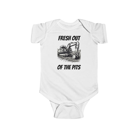 Infant Excavator Fine Jersey Bodysuit Jumpsuit