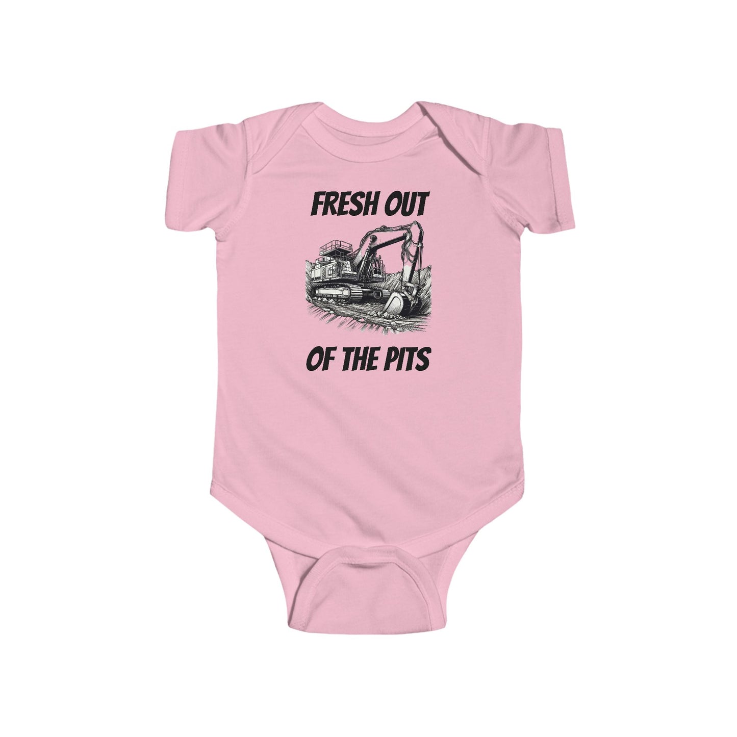 Infant Excavator Fine Jersey Bodysuit Jumpsuit