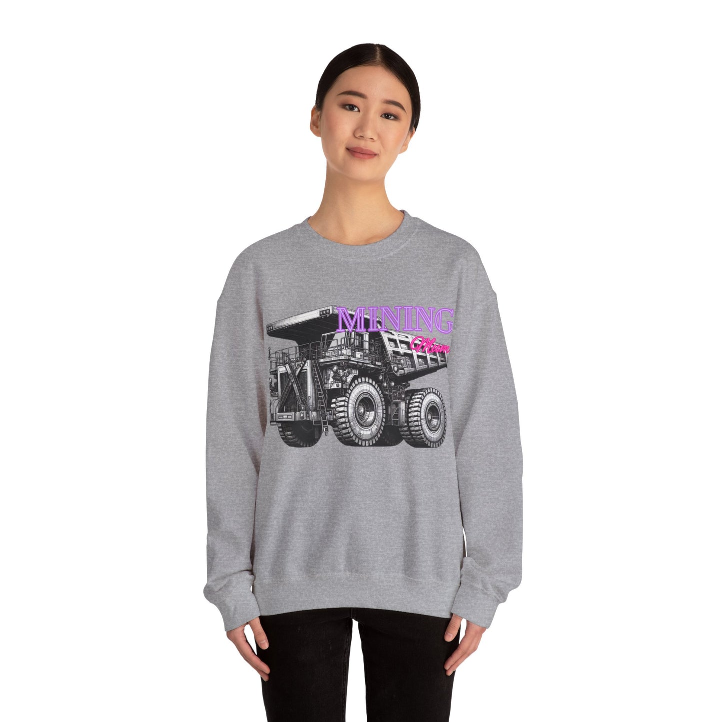 Mining Mum Dup Truck Desing Crewneck Sweatshirt