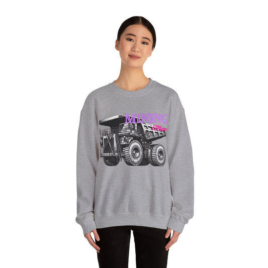 Mining Mum Dup Truck Desing Crewneck Sweatshirt